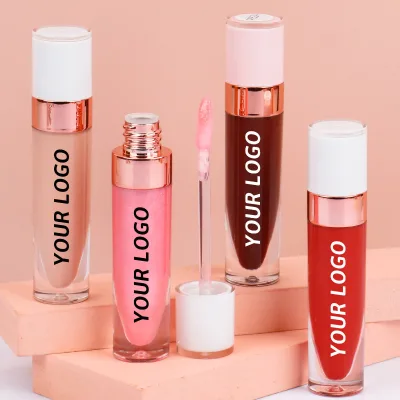 High Pigments Custom Logo Private Label Lip Glaze Lipgloss Shiny Satin Liquid Lipstick OEM Makeup Cosmetics