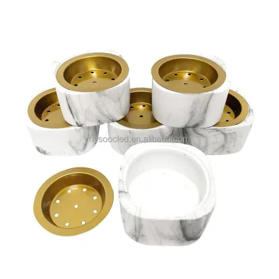 Marbles Texture Incense burner Middle East Metal Portable Mini Bakhoor burner Holder Arabian Shisha Charcoal Incense burner
