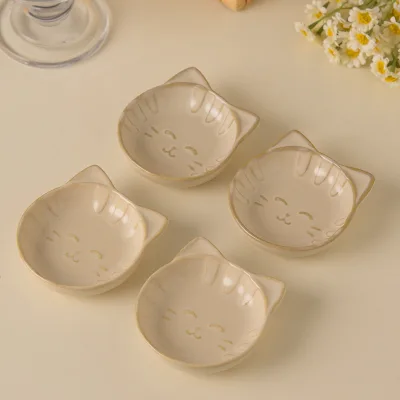 Ceramic Soy Sauce Dish Cat Lovely Dipping Sauce Dish Cats