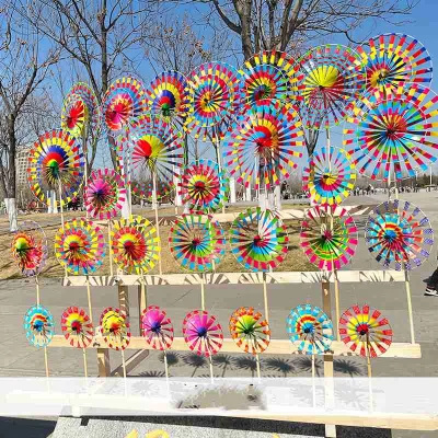 Custom Windmill Traditional Handmade Children's Toy Windmill for Outdoor Courtyard Yard Lawn Pinwheel Decor Supplies