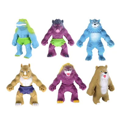 Original Factory Patented Product Kids Squeeze Toys Wild Power Jungle Hunter Sand Stuffed Excellent Elastic Soft Toys Animal