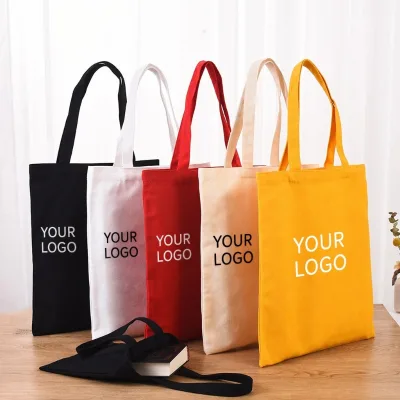 Custom Printed Canvas Bag Double Sided Full Color Logo Packaging Bag for Promotional Brand Events