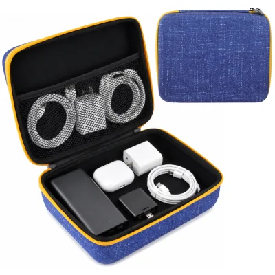 Shockproof Waterproof EVA Case Zipper Closure Data Cable Charger Divided Storage Electronic Organizer Bag Source Factory