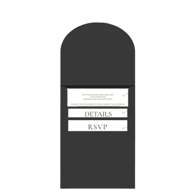 300g Thick Paper Standard Size Wedding Invitation Card Envelope with RSVP Card Attached