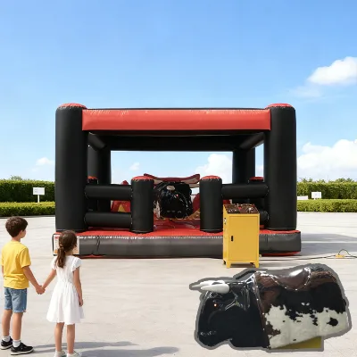 Adults Mechanical Bull Inflatable Mechanical Bull with Mattress Inflatable Riding Bull