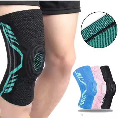 Professional Compression Osteoarthritis Spandex & Silicone Knee Brace with Spring Support for Walking Basketball Running