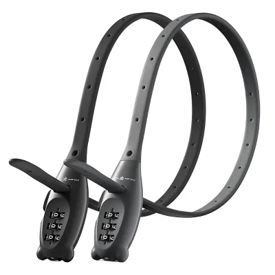 3-Digit Combination Adjustable Zip Tie Bike Lock Anti-Scratch Bicycle Cable Lock, Secure Bikes,Helmets, Skis,Backpack