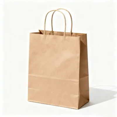 PackaginggiftsclothingshoppingChinesefactorieshigh-qualityandaffordabledisposablekraftpaperbagscustomizedlogoprintingwithhandles