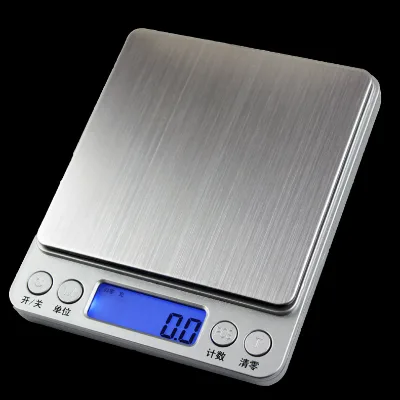 Square Blue Backlight Five Units Switch Jewelry Scales