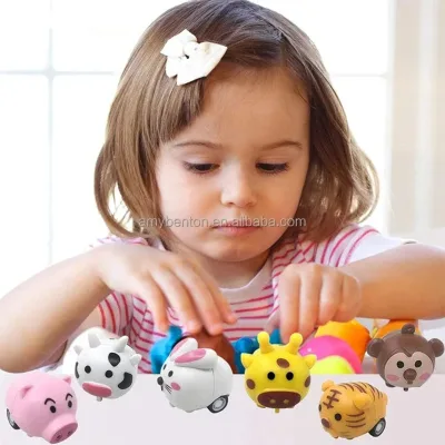 2024 Popular Party Supplier Animal Small Pull Back Car Toys Gifts for Kids