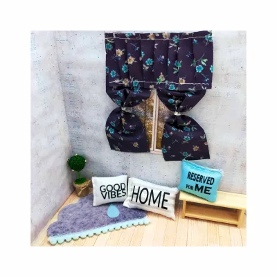 New Arrival 1:12 Miniature Dollhouse Rugs Cushions Curtains-Unisex PC Furniture Toys Part 1 of 4