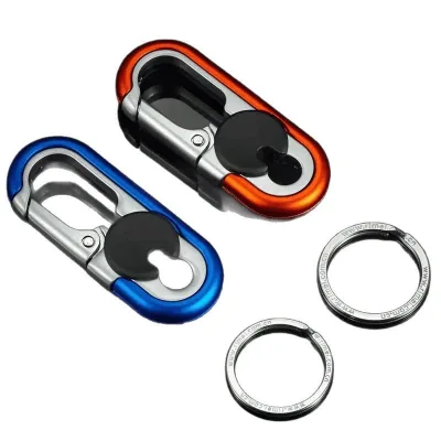 Men's High-End Business Keychain Exclusive Solid Color Metal Pendant Waist Hanging Car Decoration Keyring