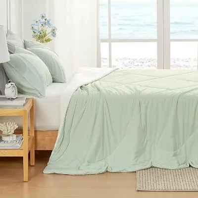 Cooling Comforter Soft Double Side Cooling Blanket Body Heat Cool Lightweight Summer Cold Comforter 90"x90" Green