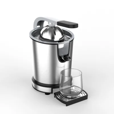 Electric Centrifugal Citrus Juicer with Stainless Steel Housing Quiet Motor Non-Drip Spout & Reverse Function for Home Use