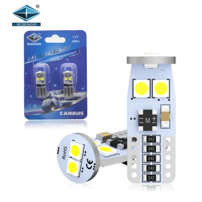 Factory Led T10 12v Amber White Red Rgb Wedge Base 168 194 W5w 3030 Canbus Non-Polarity Constant Current Automotive Bulbs