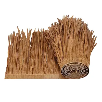 Synthetic Thatch Roll Waterproof 50cm-3m Width Artificial Palm Thatch for Beer Garden Resort Bungalow Roof