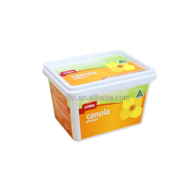 500ml Custom IML PP Plastic Butter Container With Lid