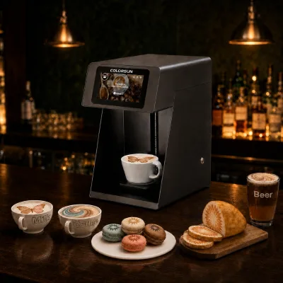 Small Business Coffee Printer Machine Edible Ink A3 Wifi Digital for Latte Art Cake Custom Start up Studio Workshop