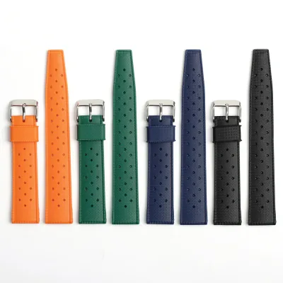 Tropical Strap 18mm 20mm 22mm Rubber Watch Strap Rubber Adjustable  Strap