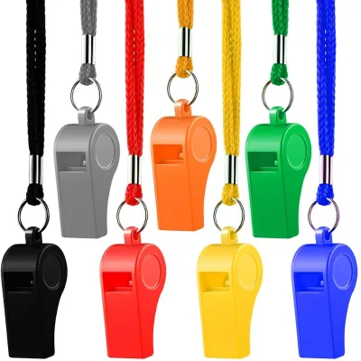 Hot Sale High Quality Multicolor Plastic Whistle for Promotion and Daily Training Available