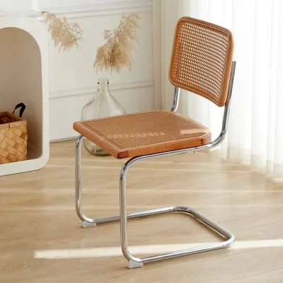 Customized Outdoor Nordic Chair with Braided Rope Modern Design Metal Dining Chair for Home Furniture for Balcony Terrace Lounge