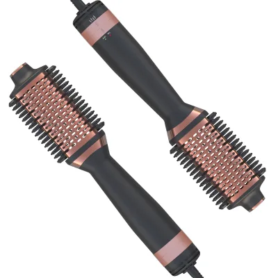 Custom Private Label Thermal Ion Brush 1000W with Comb Teeth Brush Plasma Hot Air Comb Hair Dryer Styling Tools