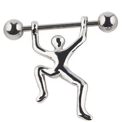 Hot Sale Stainless Steel Sport Dumbbell Nipple Ring