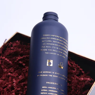 Wholesale 28/410 500ml Hot Stamping Blue Pet Laundry Cleaning Bottle 50g Matte Black Beard Care Cream Can Cosmetic Packaging