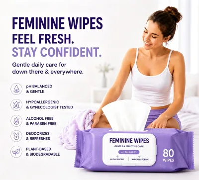 Customizable Feminine Wipes Eco-Friendly Makeup Remover Wet Wipes Disposable Facial Cleansing Private Label Extra Soft Flushable
