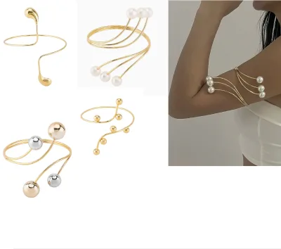 4pcs Set Design Street Beats Armband Antique Wholesale Fashion  Body Jewelry Accessories Gold Plated Fashion Jewelry