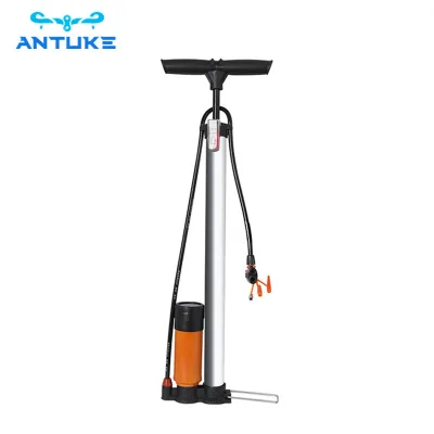 New Stainless Steel High Pressure Mountain Bicycle Hand Pump Multifunctional Bicycle Pump with Pressure Gauge