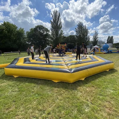 5-8 Persons Inflatable Wipeout Bicycle Sweeper Adults and Kids Sweeper Meltdown Games for Funny Play