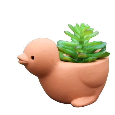 Creative 4 Animal Glazed Ceramic Pots Novelty Indoor/Outdoor Plant/Flower/Decoration Pot for Home Nursery Garden Nursery Use