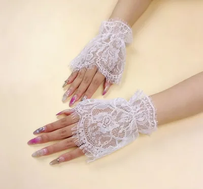 High Quality Fashion Items Lace Cuffs Arm Sleeves Fashion Four Seasons Bubble Wrist Sleeves Decorative Gloves for Pairing