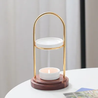 Qiyunzhan Plaster Iron Art Ceramic Handmade Modern Simple Aromatherapy Burner Essential Oil Lamp Incense Wax Lamp Household
