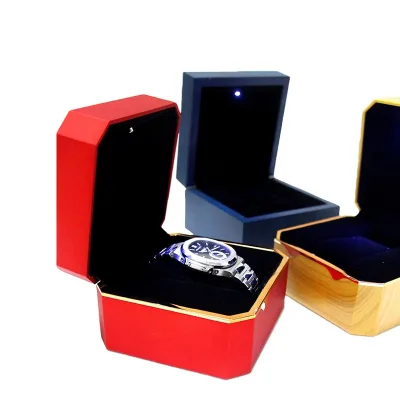 Elegant Plastic Led Light Watch Packaging Box Luxury for Watches Women Men Watch Storage Box With LED Colorful Watch Box