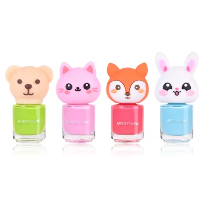 Hot Sale Cute Shape Kids Nail Gel Polish Silicone-Free Odor-Free Side-Effect-Free Natural Finish