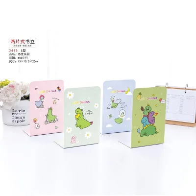 Wholesale Customized L-Shaped Metal Bookend Printed Book Holder for Office Use Low MOQ & Price