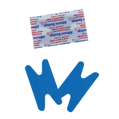 Blue Elastic Fabric Metal Detectable Food Industry Wound Care Plaster Adhesive Bandages