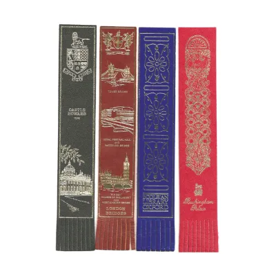 Open Design Bonded Leather Bookmark PU Bookmark Tassel Book Mark