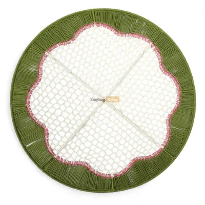 Flower Hand Woven Cotton Placemat for luxury events