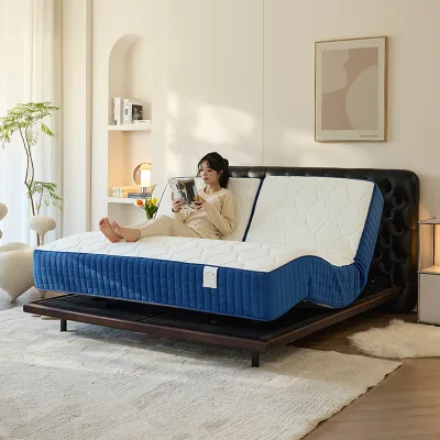 AI Smart Electric Adjustable Mattress with zero Gravity and Non-intrusive Vibration Massage Function for Couples, Mixed Type
