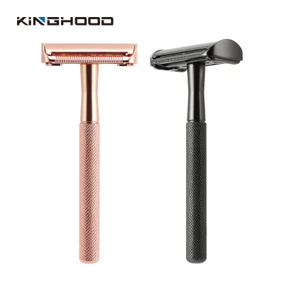 New Arrival Women Bikini Shaving Knife Rose Gold Metal Steel Twist to Open Butterfly Safety Razors