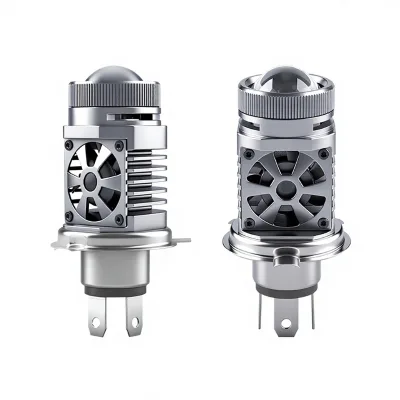 LED Motorcycle Headlight LED Bulb with Lens Focused Beam No Dark Spots 60W High-Low Beam Dual-Mode Equipped Turbo Fan Made in GZ