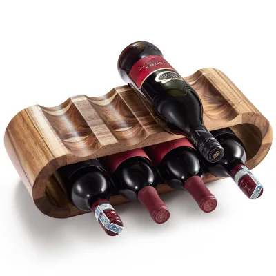Wholesale Wood Home Wine Rack Red Ornament Multi-Layer Layered Rack for Party Occasions
