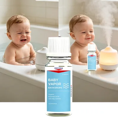 Wholesale Gentle Calming Formula Natural Soothing Daily Baby Bedtime Bath Essential Baby Vapor Bath Drops Apple-shaped Foam for
