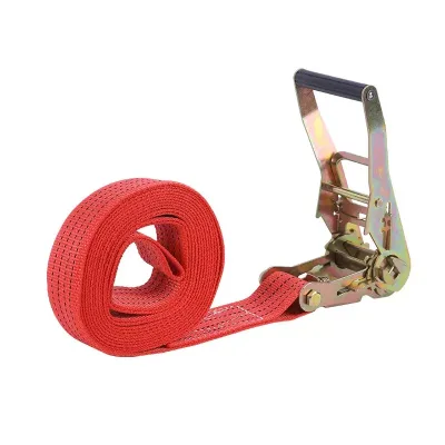 Durable Ratchet Lashing Strap for Logistics Operations Reinforced Hook Ratchet Strap