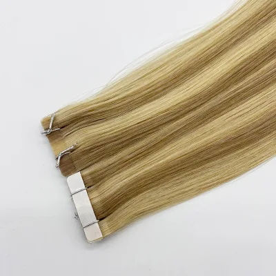 Inice Seamless Tape In,  Extremely Thick Tape in Hair Extensions Weft, Kinky Straight Tape in Human Hair Extensions