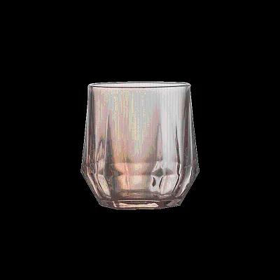 Customized logo Colorful Beverage Drinking Glass Crystal Diamond Whiskey Glass