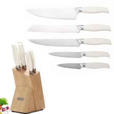 Hip-home Factory OEM Stainless Steel Carbon Steel Ergonomics ABS Handle Bread Knife Kitchen Knives Set